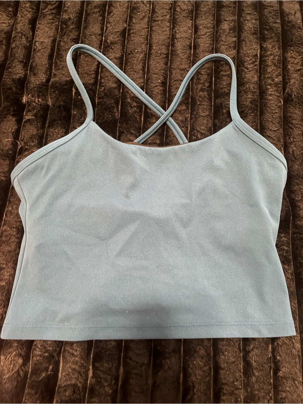 Fleo Light Blue Cropped Strappy Tank